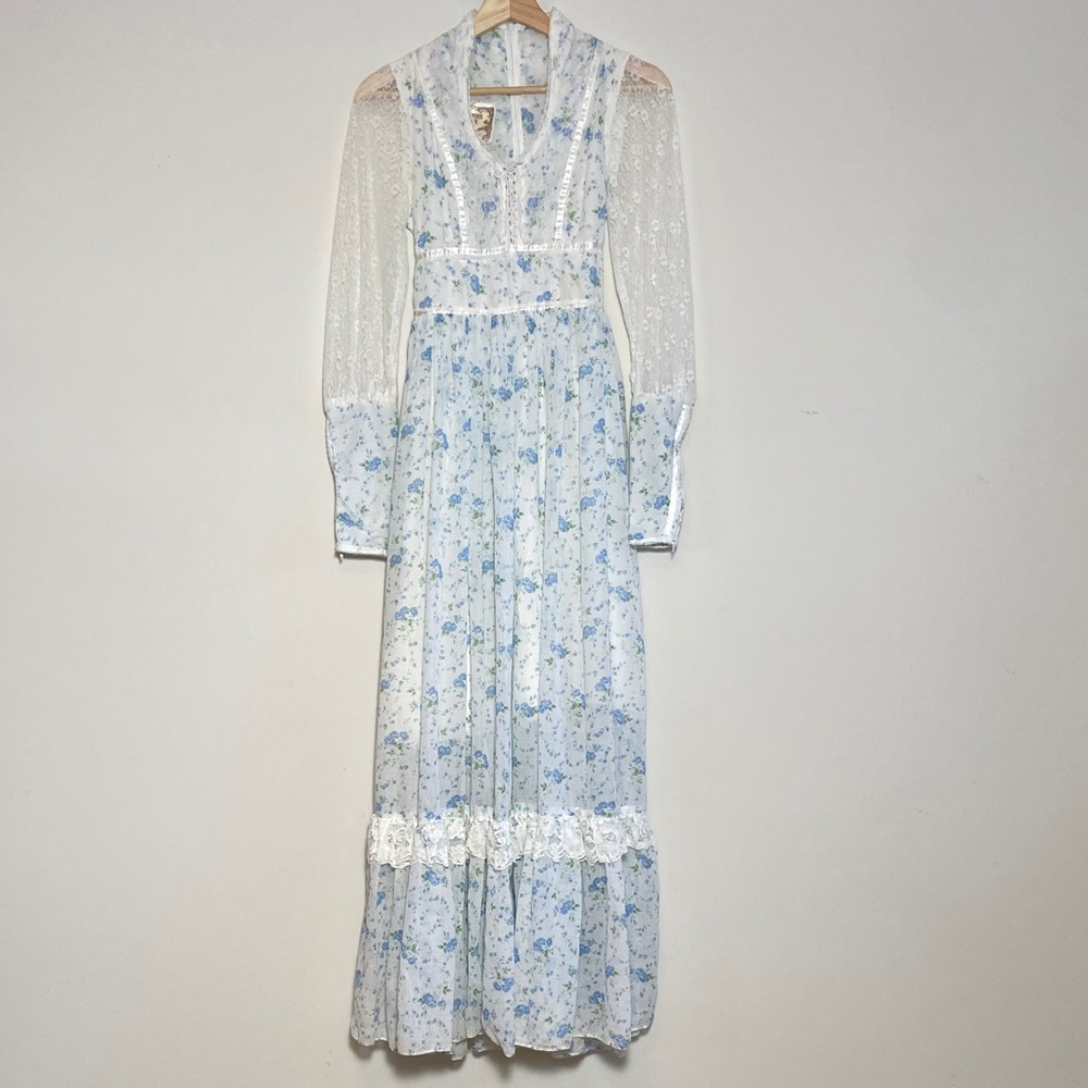 Gunne Sax Floral Maxi Dress